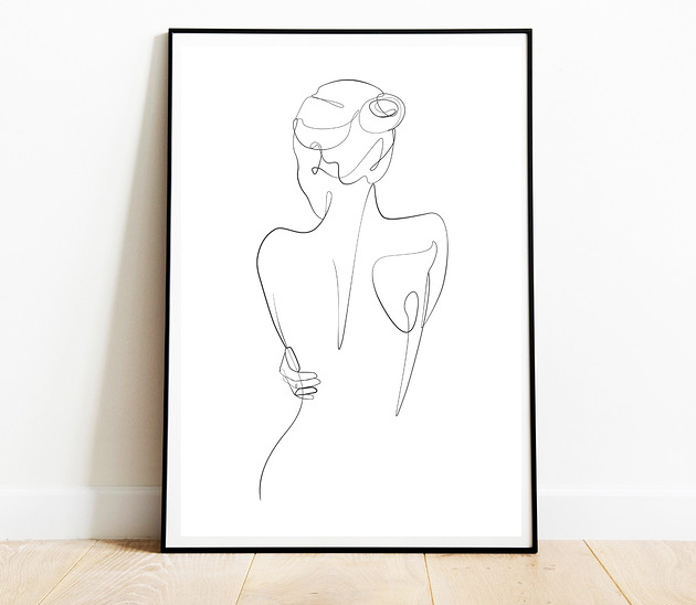 plakaty Plakat Obraz Minimalistyczny Jedna Linia Kobieta02