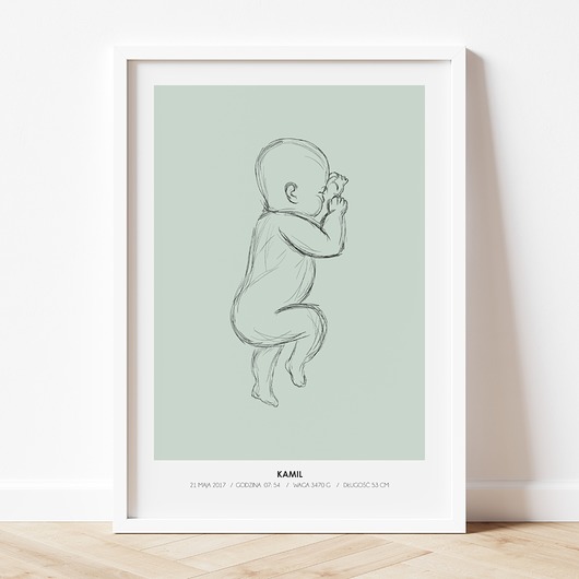 obrazy i plakaty do pokoju dziecięcego Plakat Personalizowany - Metryczka P455