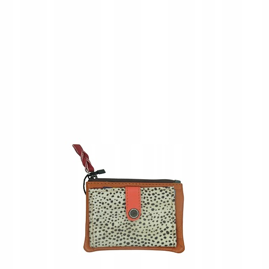 portfele damskie Portfel portfelik mały skórzany miejsce na bilon karty eko OLIVKA