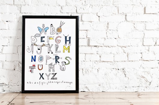 Plakat edukacyjny LITERKI / ABC POSTER Tiu Tiu pracownia rysunku