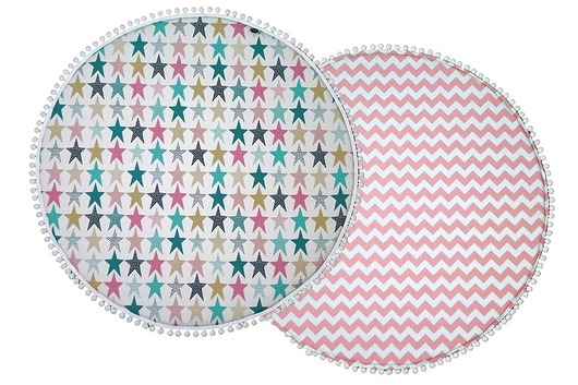 Okrągła dwustronna mata do zabawy Stars overpink Nukko Design