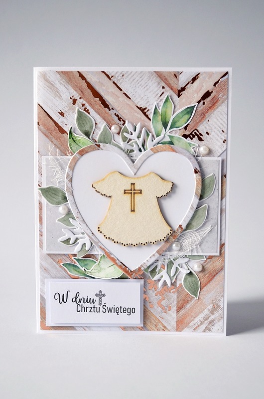 kartki scrapbooking W Dniu Chrztu Świętego: Kartka Okolicznościowa