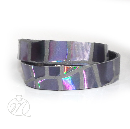 bransoletki skórzane Bransoletka skórzana stalowa hologram