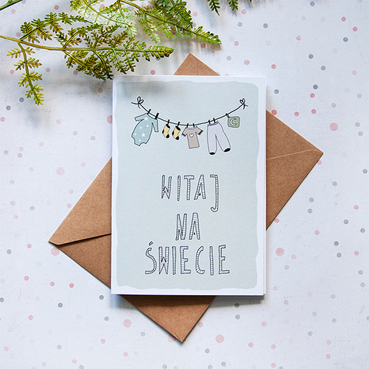 Kartka Witaj na Świecie Gosia Sendlewska