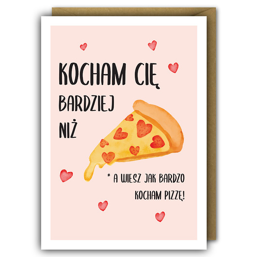 kartki okolicznościowe - wydruki Kartka Walentynkowa - Kocham Cię Bardziej niż...