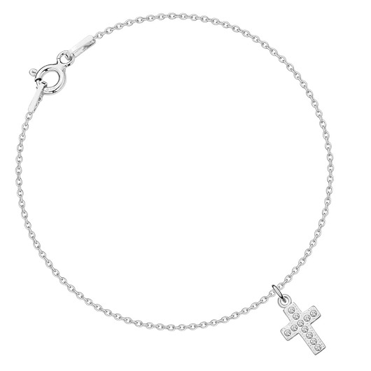 bransoletki srebrne Bransoletka z krzyżykiem krzyż Swarovski