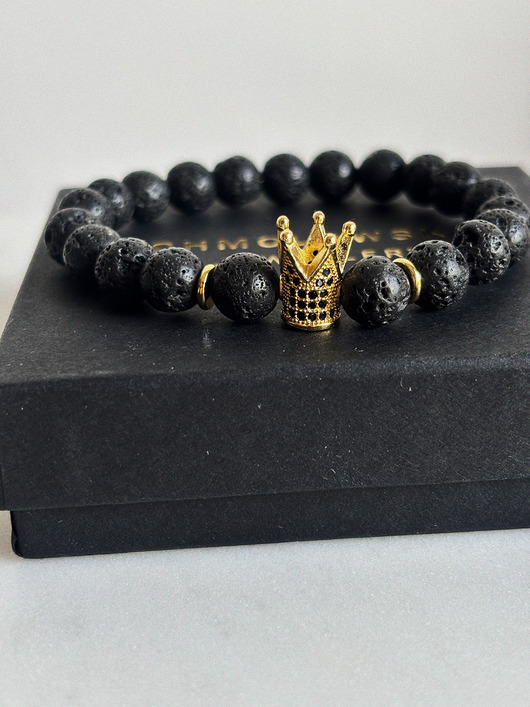 biżuteria męska Bransoletka  męska Lawa Korona