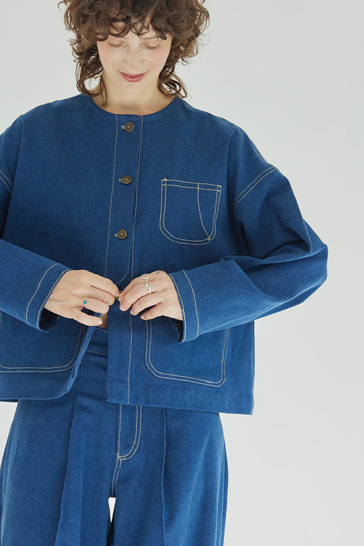 koszule damskie Denimowa koszula American Vintage