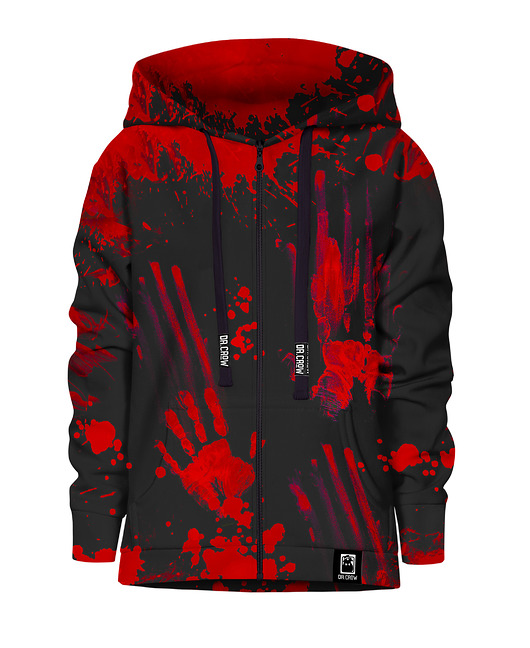 bluzy dla chłopców Bluza Zamek Chłopiec DR.CROW Zombie Black
