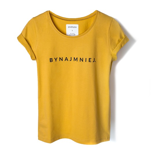 T-shirt musztardowy BYNAJMNIEJ. ANIMUSH