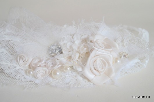 Podwiązka ślubna Vintage style Bridesline