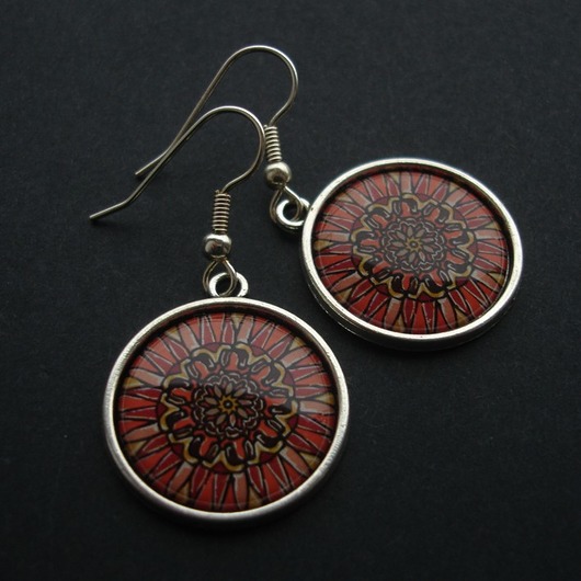 Kolczyki Mandala Pozytywnych Zmian Iris Szarooka