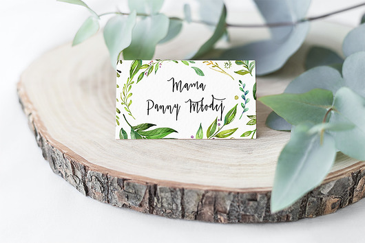 Winietka Ślub Chrzest Komunia  Liście Boho Retro Feelings