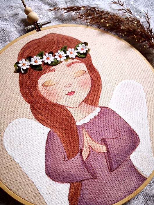 Chrzest - inne Obrazek anioł, pamiątka chrztu narodzin dla dziewczynki