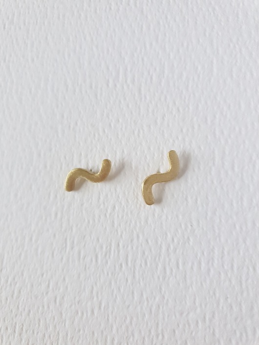 kolczyki z mosiądzu Kolczyki GARDEN OF EDEN mosiądz, fala