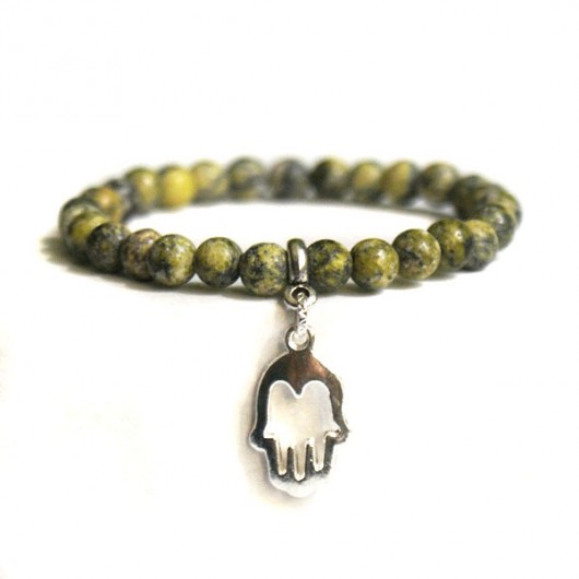 hamsa (ręka fatimy) & serpentynit kaktusia