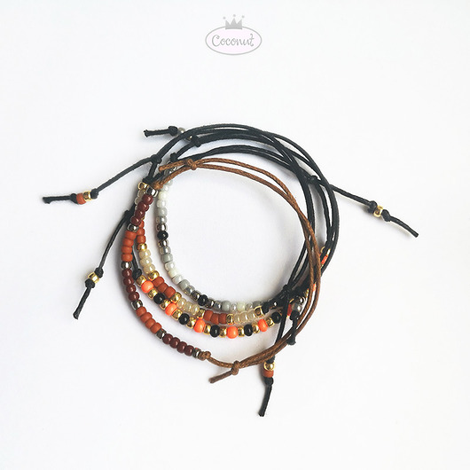 SUMMER CARAMELLO Komplet 4 bransoletki COCONUT