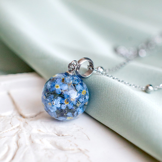 wisiory Wisiorek z niezapominajkami