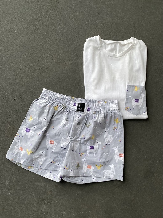 piżamy damskie Piżama Unisex bawełniana w alpaki