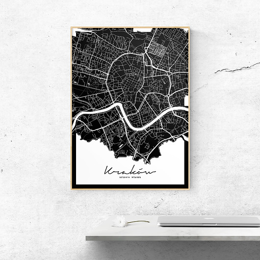 Plakat Kraków mapa Peszkowski Graphic