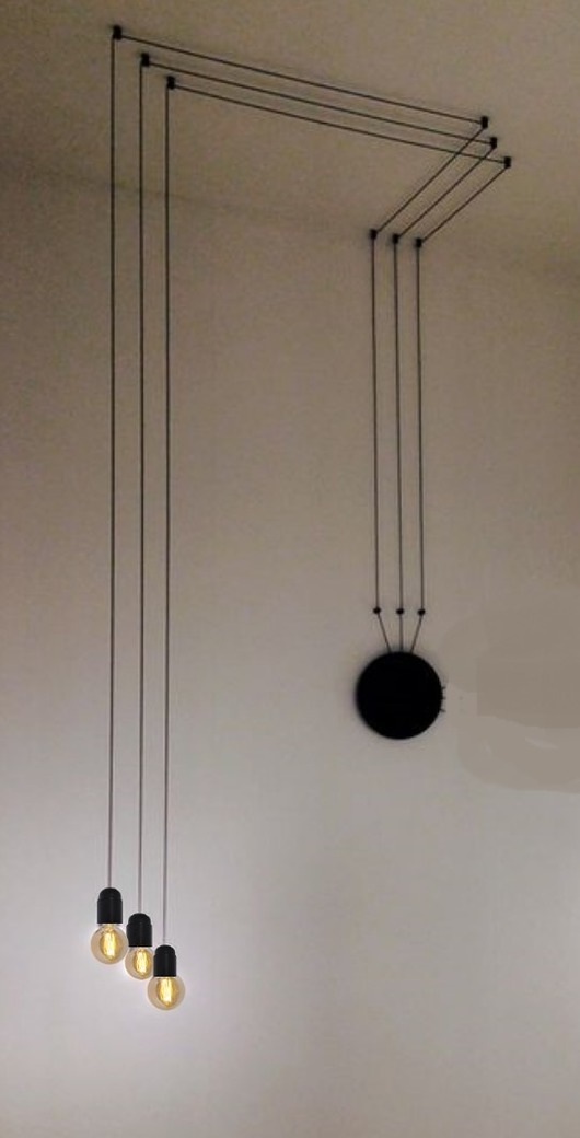 Lampa Cable Wall black 4FunDesign
