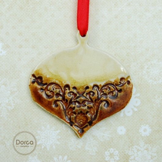 Świąteczny ornament, ceramiczna zawieszka  Dorca