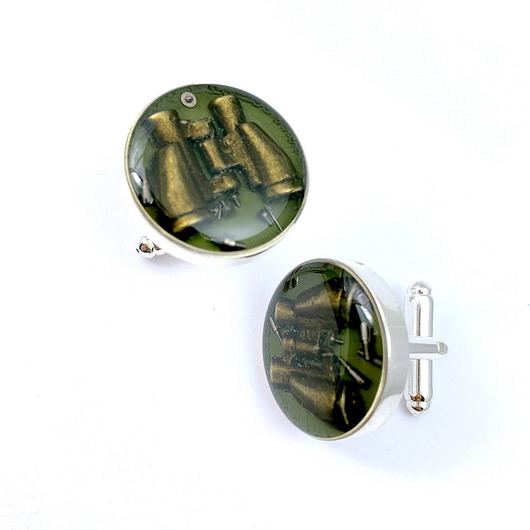 spinki do mankietów SPINKI - TRAVELER (zielone, khaki)