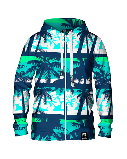 bluzy męskie Męska Bluza Expres Zamek DR.CROW Blue Beach