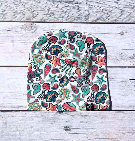 Cienka czapka z dresówki  KG Handmade
