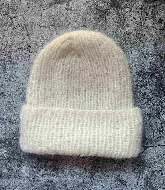 czapki damskie Wiosenna czapka Dimma z alpaki i merynosa kremowa