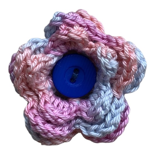 ubranka dla zwierząt Szydełkowy Kwiat - ozdoba na obrożę dla psa , kota