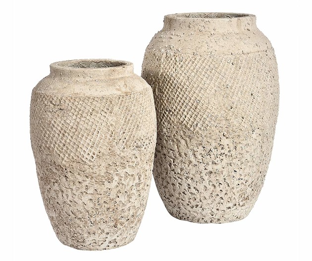 Wazon Sirocco B beżowy cement wys. 33cm Home Design