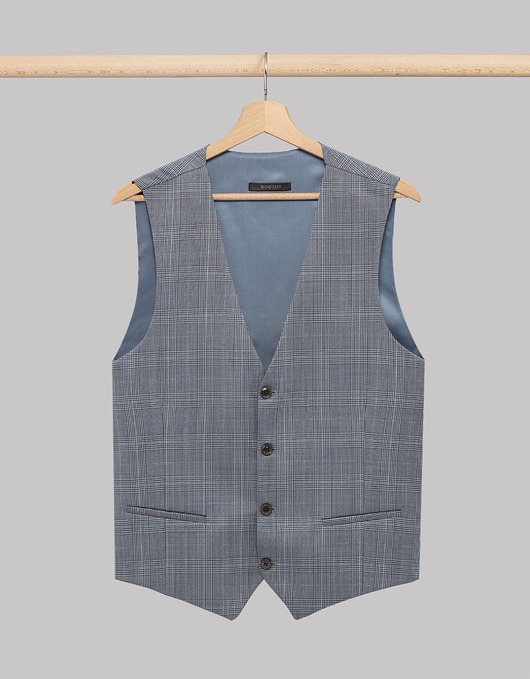marynarki męskie kamizelka villalta slim fit niebieski