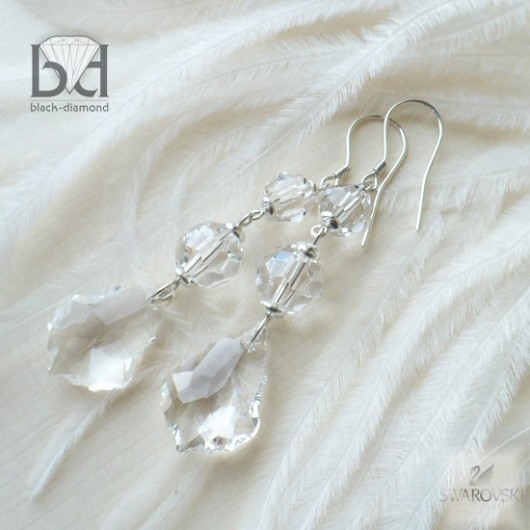 Ślubnie - kryształ Swarovski Black Diamond