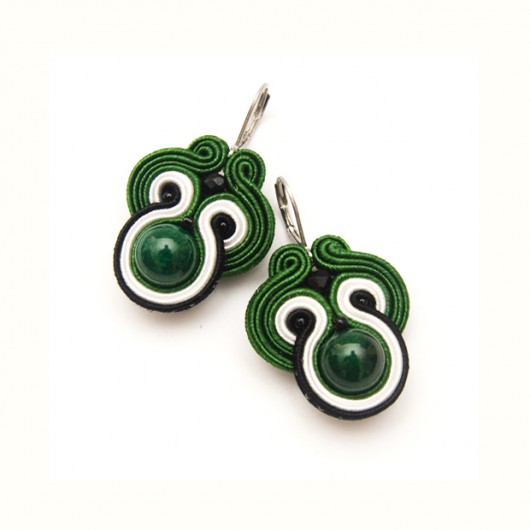 Soutache: klasyczne - zieleń, biel, czerń  maanuela