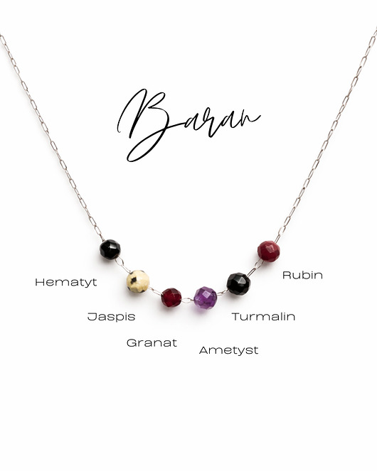 srebrne naszyjniki Twój ZODIAK, Naszyjnik Glam, Baran, srebrny