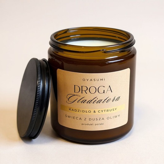 świeczniki i świece Świeca zapachowa z wosku oliwnego Droga Gladiatora