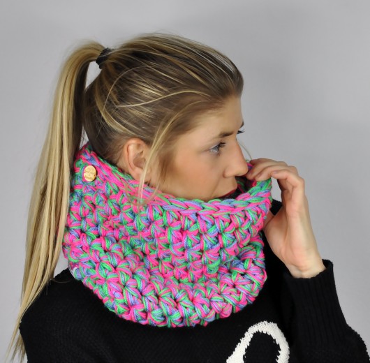 Komin pojedynczy Goodie HANDMADE-TRICOLORE GREEN Goodie