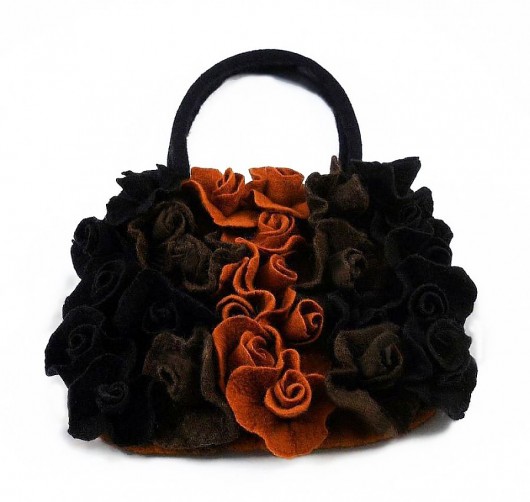 Roses: Jedwabnofilcowa Torebka filcant