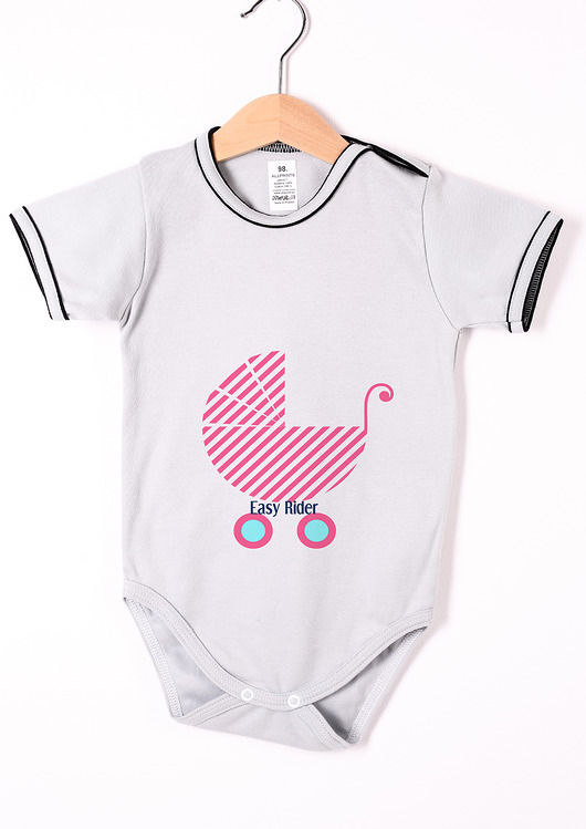 Body dziecięce-  Easy Rider szare AllbagAllprints