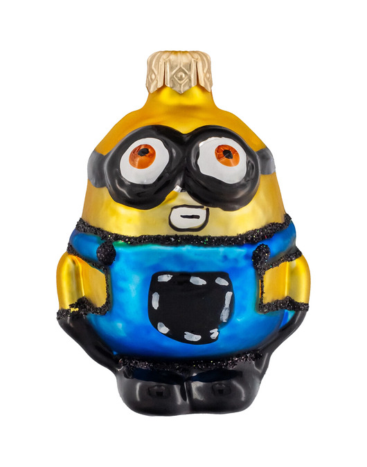 bombki Bombka choinkowa szklana ręcznie malowana: Minionek: mały