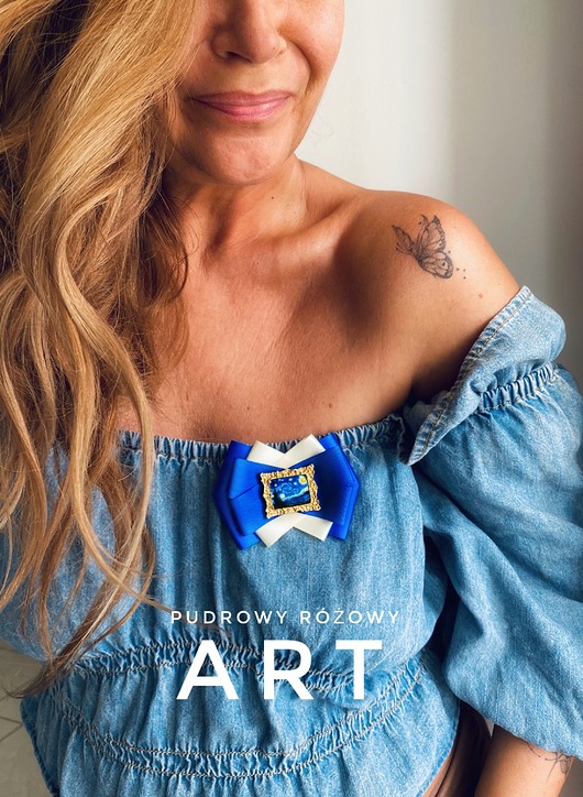 broszki Brosza  ART z obrazem Vincent van Gogh Gwiaździsta noc
