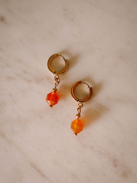 kolczyki z kamieniami Kolczyki z zawieszką z kamienia naturalnego