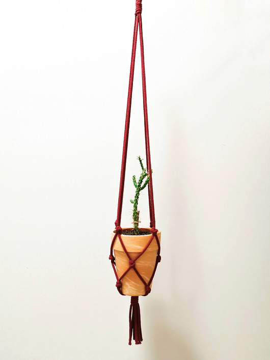 Kwietnik wiszący na sznurku Minimalistyczny Hygge Macrame