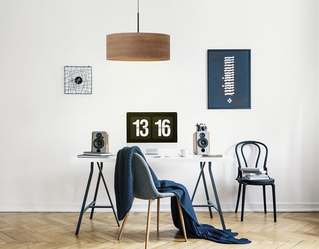 lampy wiszące Ażurowa lampa wisząca do salonu z abażurem 60 cm SINTRA ECO