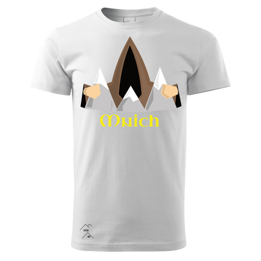 t-shirty męskie Mnich grafika by Szymon Rabiasz white men