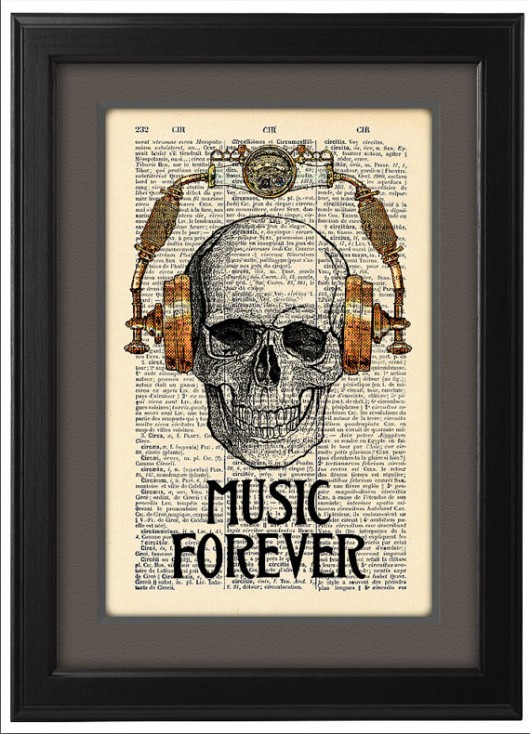 Plakat, poster, grafika, ilustracja, czaszka nkcraftstudio