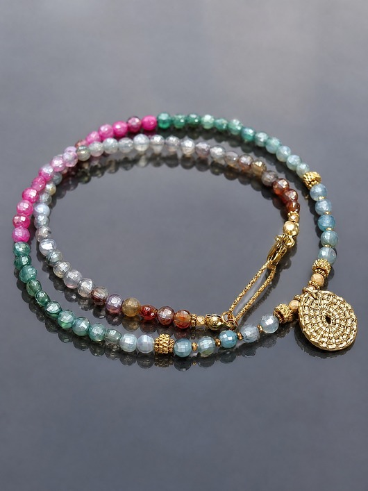 chokery Agaty multicolor pastel /choker/ naszyjnik - Szlachetna kolekcja