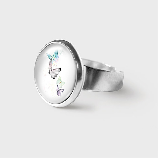 pierścionki srebrne Pierścionek - Motyle 2