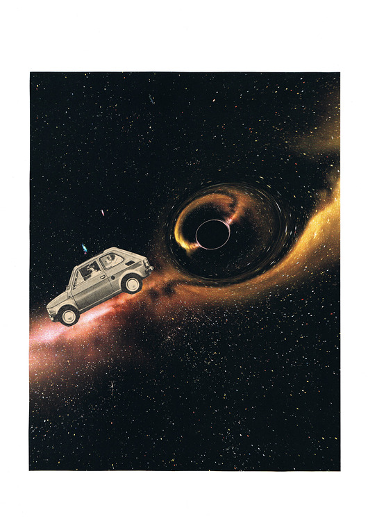 Maluch w kosmosie - Kolaż A3 - plakat - wydruk Magda Rzeźniczak